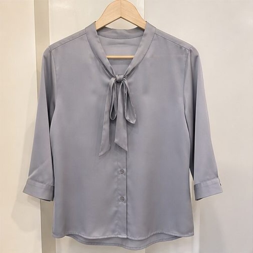 Gray Peplum Top